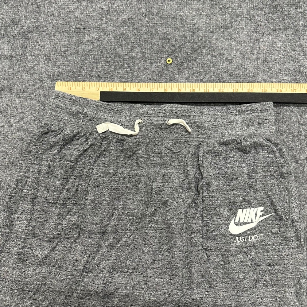 Nike Skort Womens Size L Gray Heathered Jersey Drawstring Just Do It Athletic